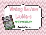 Informative Writing Review Ladder - Zebra Theme