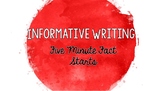 Informative Writing - Sizzling Starts