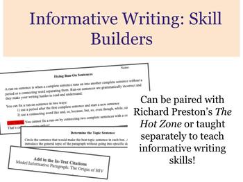 Preview of Informative Writing: Skill Builders