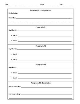 informative writing template free