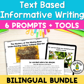 Preview of Informative Writing Text Based Prompts Bilingual Bundle for 4th and 5th Grade