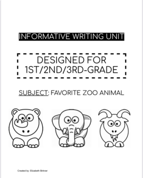 Preview of Informative Writing Unit - 1st/2nd/3rd