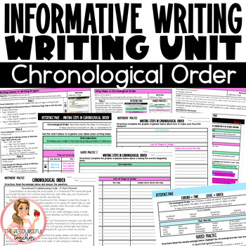 Preview of Informative Writing Unit | Chronological Order | 4th Grade | RI.4.5, W.4.2