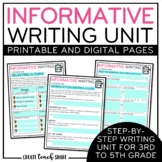 Informative Writing Unit | Print & Digital | Google Slides | Writing Prompts