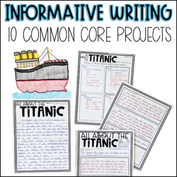 Preview of Informative Writing Unit | Prompts, Graphic Organizers, Rubrics and Activities