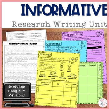 Preview of Informative Writing Unit (includes DIGITAL)