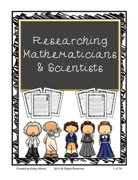Preview of Informative Writing and Research Mathematicians and Scientists