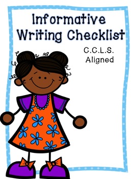 Preview of Informative Writing Checklist FREEBIE