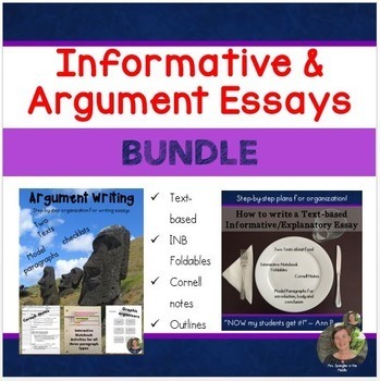 Preview of Informative and Argumentative Essay Writing BUNDLE