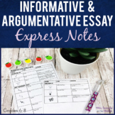 Informative and Argumentative Essay Writing Guided Notes
