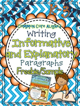 Preview of Informative and Explanatory Paragraph Writing Unit Freebie/Sample
