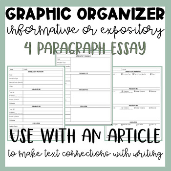 Preview of Informative Writing | Expository | Graphic Organizer | Outline | For Grades 3-6+