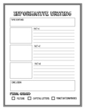 Informative or Expository Writing Outline K-3