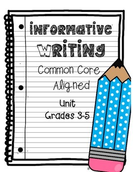 Preview of Informative/Explanatory Writing CCSS Grades 3-5