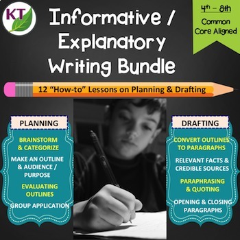 Preview of Expository Informative Explanatory Writing Bundle