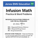 Infusion Rate Med Math Practice and Lab Problems with Formulas & Key