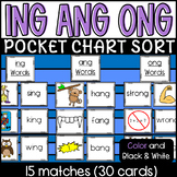 Ing, Ang, Ong Pocket Chart Sort: Word Family Glued and Wel