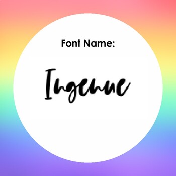 Preview of Ingenue Font