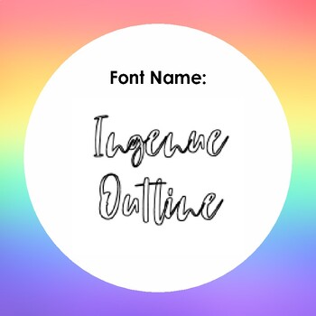 Preview of Ingenue Outline Font