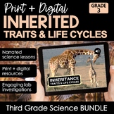 Inherited Traits & Life Cycles Third Grade Science BUNDLE 