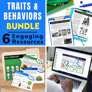 Preview of Inherited Traits and Learned Behaviors Activities and Worksheets Bundle