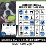 Inherited Traits and Learned Behaviors Bingo Game