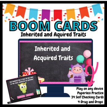 Preview of Inherited and Acquired Traits BOOM Cards