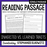 Inherited vs. Learned Traits Reading Passage | Printable &