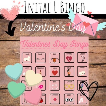 Inital L Valentine's Day Bingo by Kaelyn Bresnahan | TPT