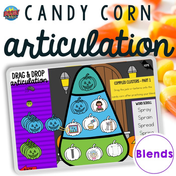 Preview of Initial Blends Candy Corn Boom Cards™ & Printable Halloween Artic Worksheets
