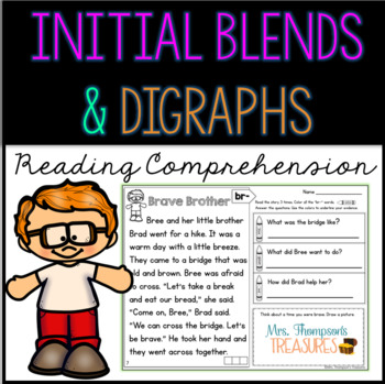 Preview of Initial Blends & Digraphs Reading Comprehension Passages
