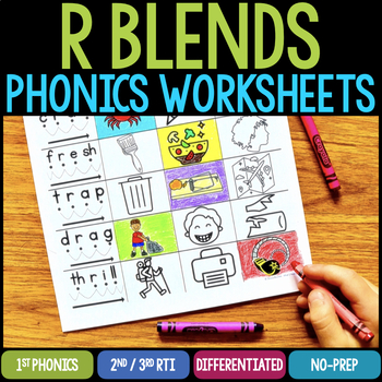 Preview of Initial Blends R-Blends Worksheets & Activities No-Prep Phonics Word Sorts