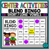 Short and Long Vowels Bingo Boards with Initial Blends  L,