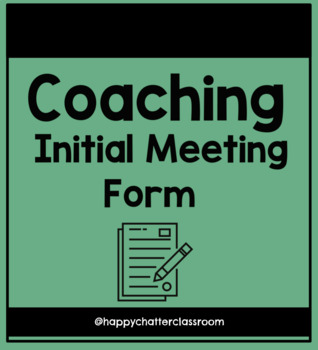 Preview of Initial Coaching Meeting Form 