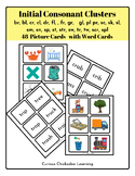 Initial Consonant Clusters Picture and Words Phonics Cards