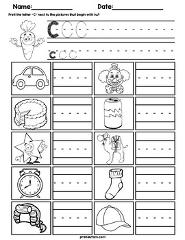 initial consonant practice worksheets by prekautism tpt