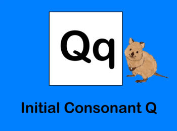 Preview of Initial Consonant Q Flipchart - FREE!!!