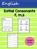 Initial Consonants f, m, s