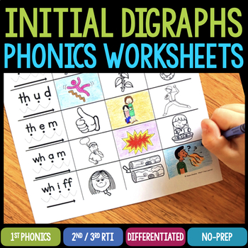 Preview of Initial Digraphs Worksheets & Activities - Read Write Phonics Science of Reading