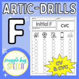 Initial F Articulation Drills: Apraxia CV, CVC Words