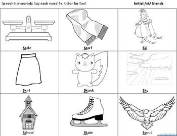 initialfinal sk blends coloring worksheets by