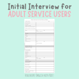 Initial Interview for Adult Service Users