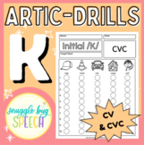 Initial K Articulation Drills: Apraxia CV, CVC Words