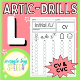 Initial L Articulation Drills - Apraxia CV, CVC Words