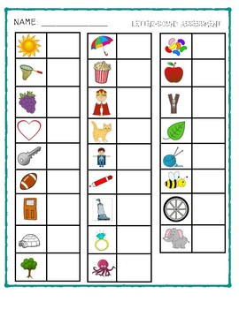 Initial Letter-Sound Assessment by create your SHINE | TpT