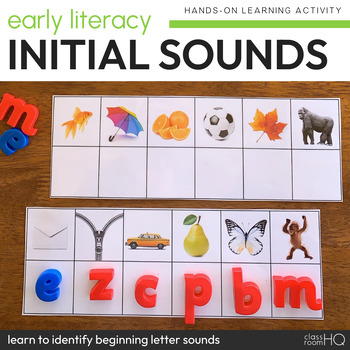 Preview of Beginning Letter Initial Sounds Match Cards | Science of Reading aligned