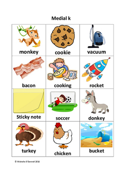Initial, Medial and Final /k/ by Speech Pathology Toolkit | TPT