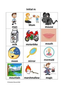 Initial, Medial and Final /m/ by Speech Pathology Toolkit ...