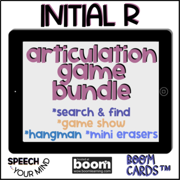 Preview of Initial R Sound Boom Cards™ Articulation Games Bundle