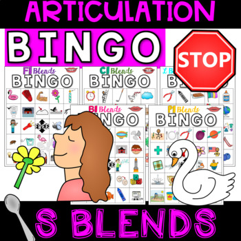 Initial S Blends Articulation Bingo By The Petite Speech Geek